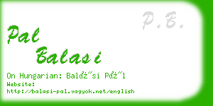 pal balasi business card